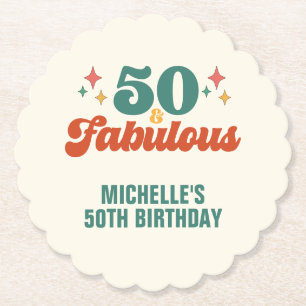 Vintage Retro 50 und fantastischer Geburtstag Untersetzer