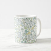 Vintage Retro-60er Blumencoffe Tee Tasse (VorderseiteRechts)