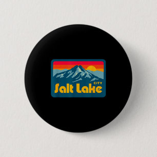 Vintage Retro 70er 80er Salt Lake City Utah Berg Button