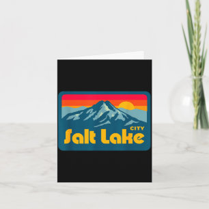 Vintage Retro 70er 80er Salt Lake City Utah Berg Karte