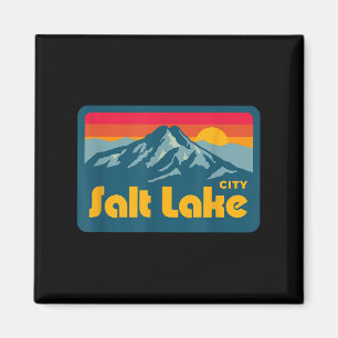 Vintage Retro 70er 80er Salt Lake City Utah Berg Magnet