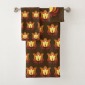 Vintage Retro-70er-Blume Badhandtuch Set (Insitu)