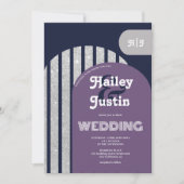 Vintage Retro-70er-Foto-Hochzeit Einladung (Vorderseite)