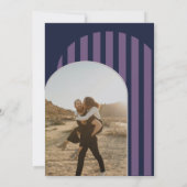 Vintage Retro-70er-Foto-Hochzeit Einladung (Rückseite)