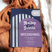 Vintage Retro-70er-Foto-Hochzeit Einladung