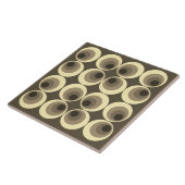 Vintage Retro 70er Gray Circles Tile Fliese (Seite)