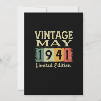 Vintage Retro 80. Geburtstagsgeschenk Mai 1941 Einladung