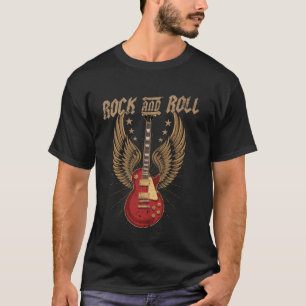 Vintage Retro 80er Rock and Roll Gitarre ROCK Musi T-Shirt