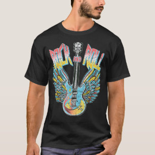 Vintage Retro 80er Rock & Roll Musik E-Gitarre T-Shirt