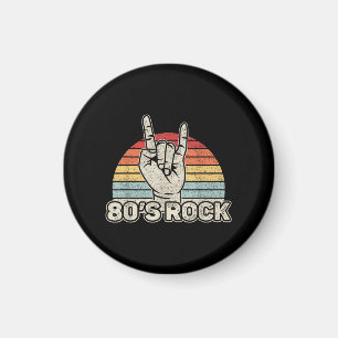 Vintage Retro 80er Rockband Magnet