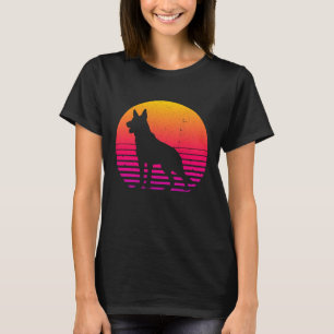 Vintage Retro 80er Stil Deutscher Schäferhund T-Shirt