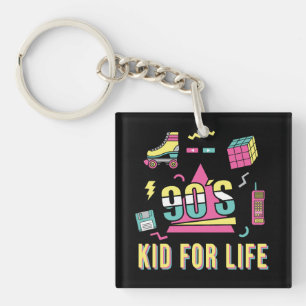 Vintage Retro 90er Kid Fürs Leben 1990er Neunziger Schlüsselanhänger