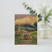 Vintage Retro Abrvzzo Tourismus Postkarte (Stehend Vorderseite)