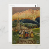 Vintage Retro Abrvzzo Tourismus Postkarte (Vorne/Hinten)