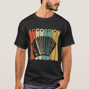 Vintage Retro-Accordion-Silhouette T-Shirt