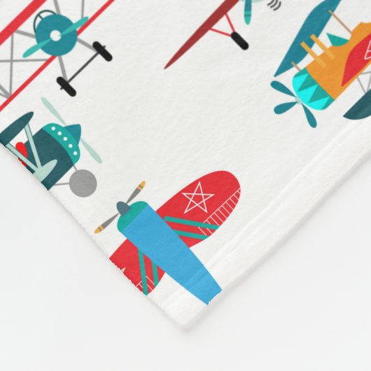 vintage retro airplane pattern fleecedecke (Ecke)