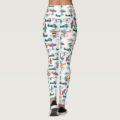 vintage retro airplane pattern leggings (Rückseite)