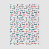 vintage retro airplane pattern seidenpapier (Vorderseite)