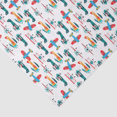 vintage retro airplane pattern seidenpapier (Ausschnitt)