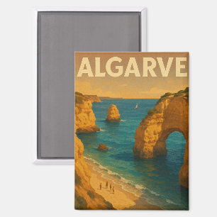 Vintage Retro Algarve Portugal Reise Magnet