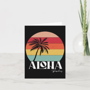 Vintage Retro-Aloha-Strände Tropischer Sommer Vaca Karte