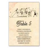 Vintage Retro Alte Brautmädchen Rustikale Hochzeit Tischnummer (Vorderseite)