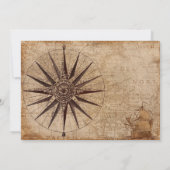 Vintage Retro Alte Karte Schiff Klassische Hochzei (Rückseite)