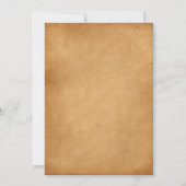 Vintage Retro Alte romantische romantische Rustika Einladung (Rückseite)