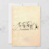 Vintage Retro Alte Rustikale Paare Alte Hochzeit Einladung (Rückseite)