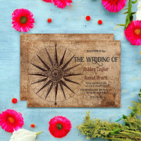 Vintage Retro Ancient Map Schiff Klassische Hochze