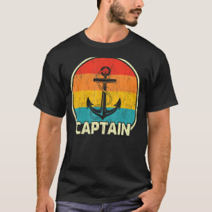 Vintage Retro Anker Bootbesitzer Ponton Kapitän T-Shirt
