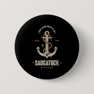 Vintage Retro-Anker Saugatuck Michigan Bootsfahrt Button