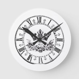 Vintage Retro Antique Paris Face Round Clock Runde Wanduhr