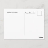 Vintage Retro Aquarell Lissabon Portugal Postkarte (Rückseite)