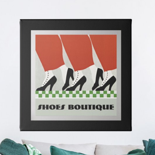Vintage Retro Art Deco Schuhpumpen Poster