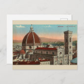 Vintage Retro Art Florenz Italien Postkarte (Vorne/Hinten)