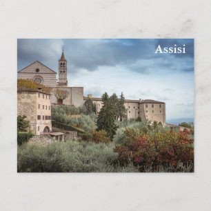 Vintage Retro Assisi Italien Italien Reise Tourism Postkarte