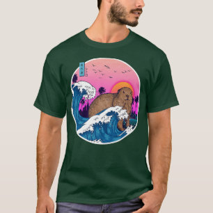 Vintage Retro-Ästhetik Japan Große Welle Nagetiere T-Shirt