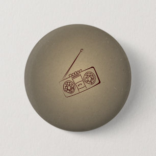 Vintage Retro Audio-Kassettenspieler. Antikes Papi Button