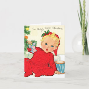 Vintage Retro Babys erstes Weihnachten