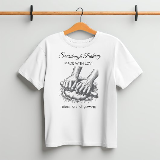 Vintage Retro-Bäckerei aus handgefertigtem Sourdou T-Shirt