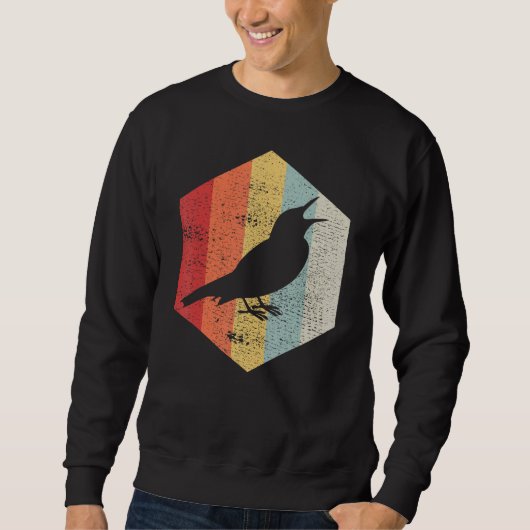 Vintage Retro Baltimore Oriole Silhouette Sweatshirt (Vorderseite)