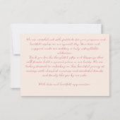 Vintage Retro-Band-Hochzeit Dankeskarte (Rückseite)