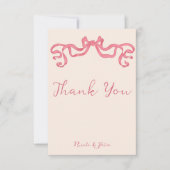 Vintage Retro-Band-Hochzeit Dankeskarte (Vorderseite)