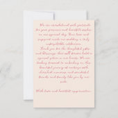 Vintage Retro-Band-Hochzeit Dankeskarte (Rückseite)