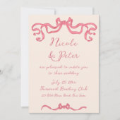 Vintage Retro-Band-Hochzeit Einladung (Vorderseite)