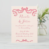 Vintage Retro-Band-Hochzeit Einladung (Stehend Vorderseite)