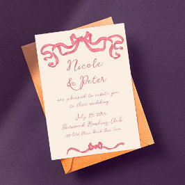 Vintage Retro-Band-Hochzeit Einladung