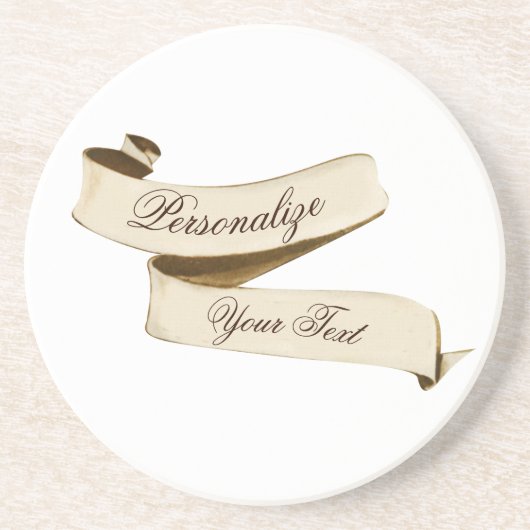 Vintage Retro Banner Alte Schule Getränkeuntersetzer (Vorne)