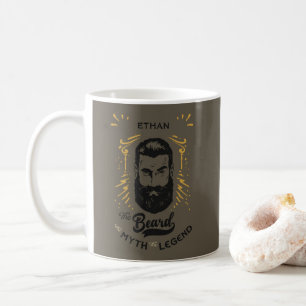Vintage Retro Bart Mann die Legende Name Kaffeetasse
